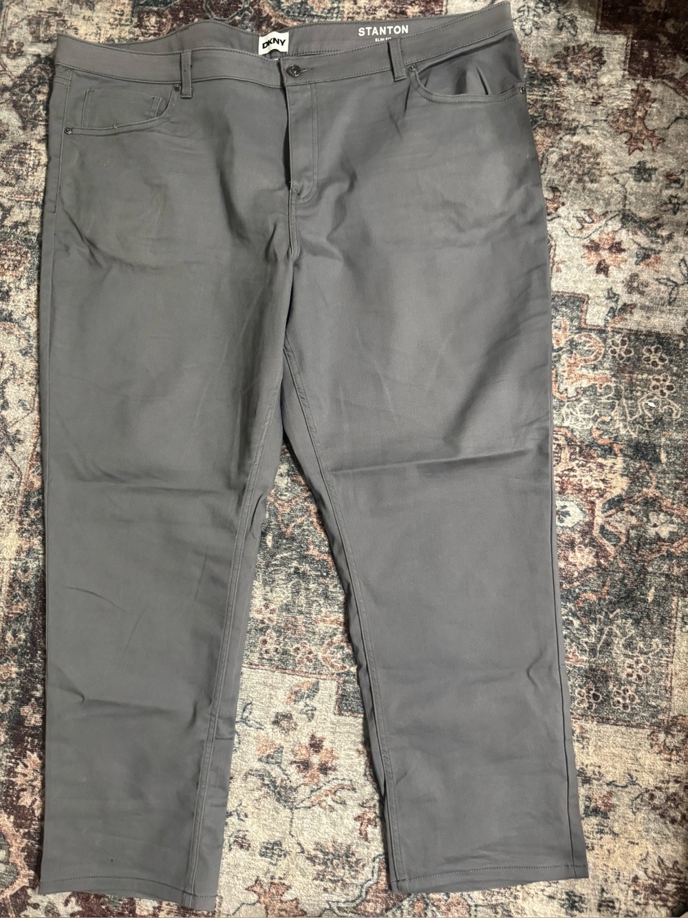 Dkny Stanton Men’s Gray Straight Chinos